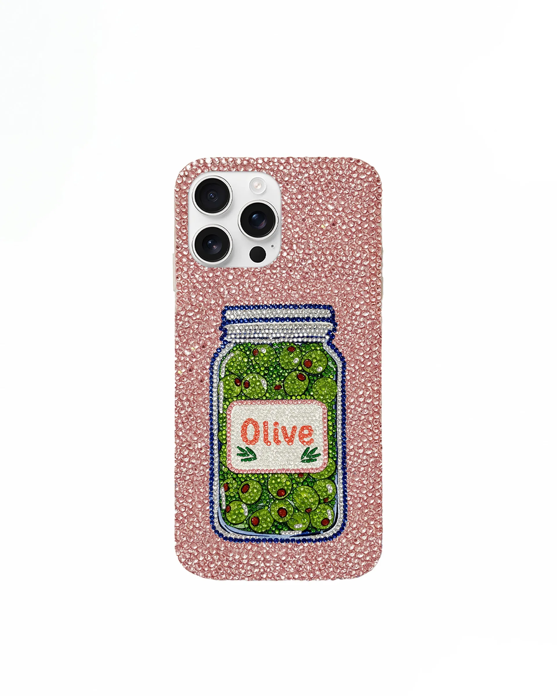 Olive Jar Artificial Crystal Phone Case – Pink sold by JW PEI
