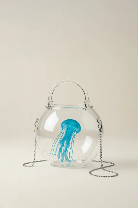 Jellyfish Globe Shaped Bag - Clear Blue sold by JW PEI