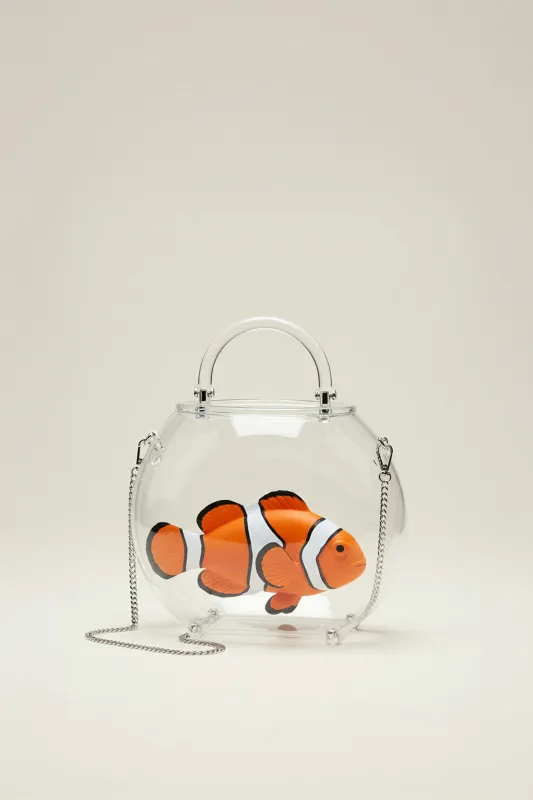Fishbowl Shaped Bag - Clear orange sold by JW PEI