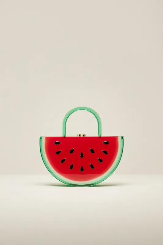 Melon Acrylic Clutch Bag - Red sold by JW PEI