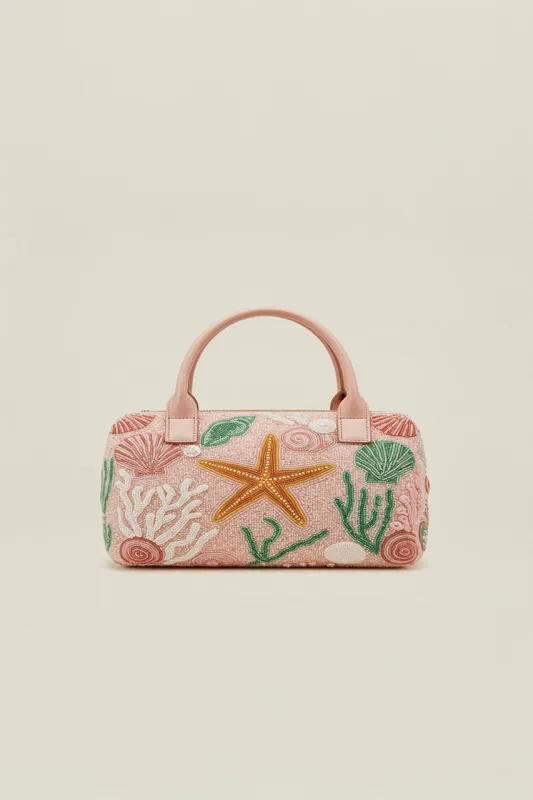 Lana Starfish Embellished Top Handle Bag - Pink sold by JW PEI