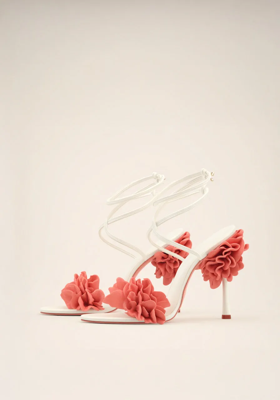 Sienna Floral Sandals – White sold by JW PEI