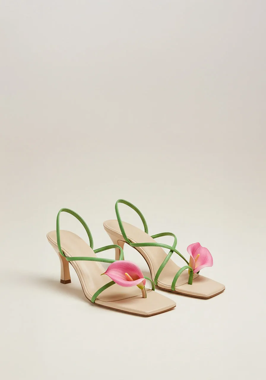 Lily Floral Strap Sandals – Pink sold by JW PEI