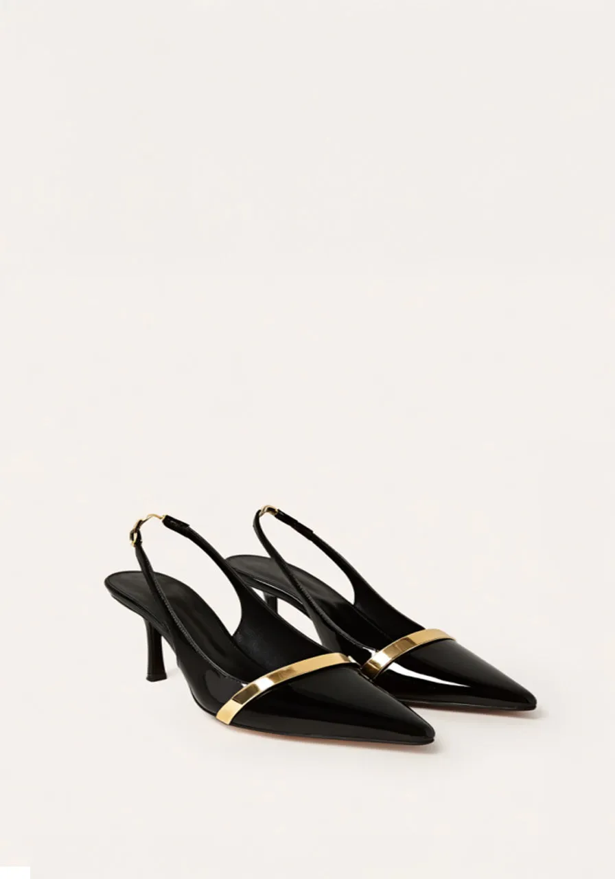 Maya Metal Strap Pumps – Black sold by JW PEI