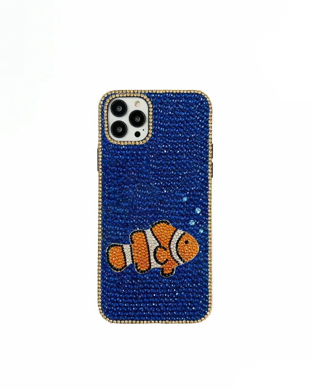 Clownfish Artificial Crystal Phone Case – Blue sold by JW PEI
