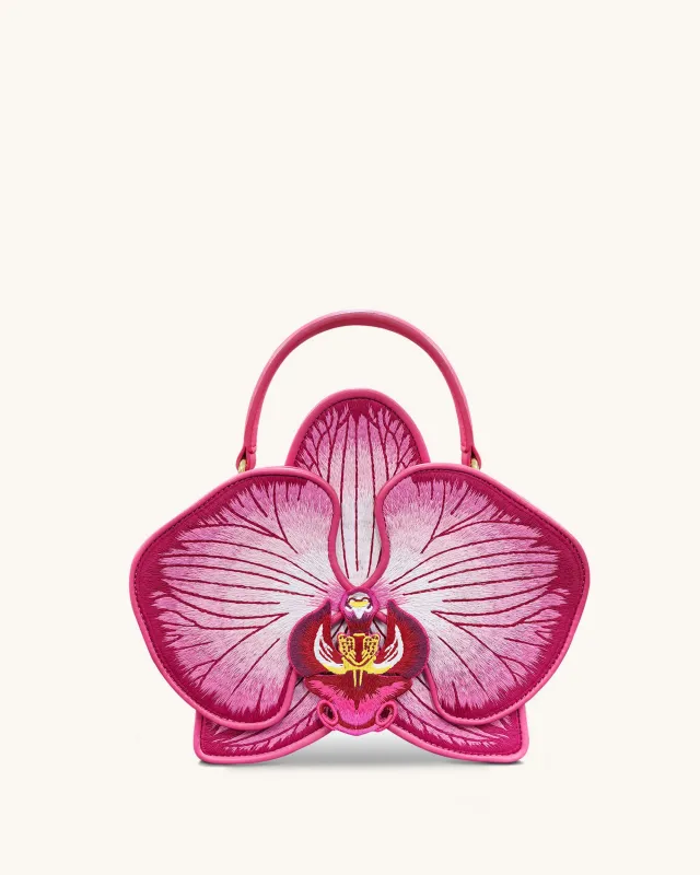 Flora Orchid Shaped Top Hand Bag - Pink sold by JW PEI