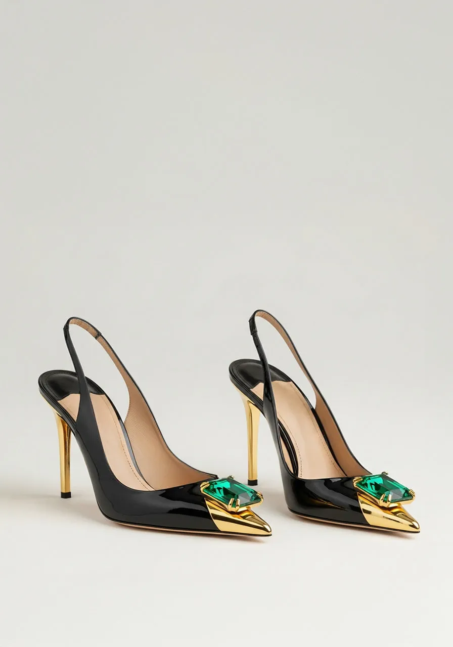 Sienna Embellished Pumps – Black sold by JW PEI