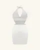 Gabriella Belted Cutout Halter Mini Dress - Ivory sold by JW PEI