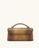 Noor Top Handle Bag - Brown Croc sold by JW PEI