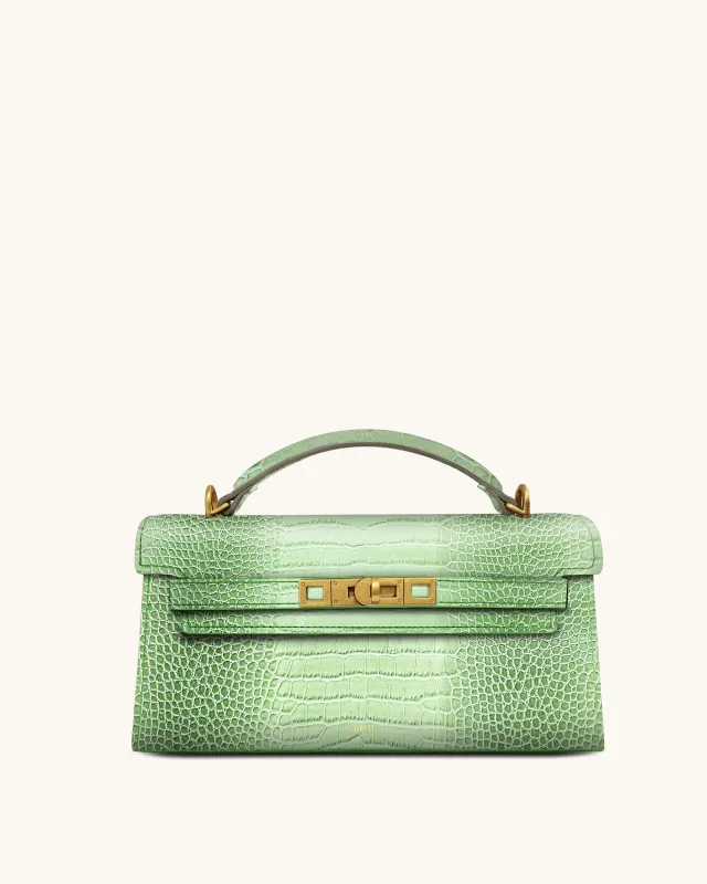 Noor Top Handle Bag - Green Croc sold by JW PEI