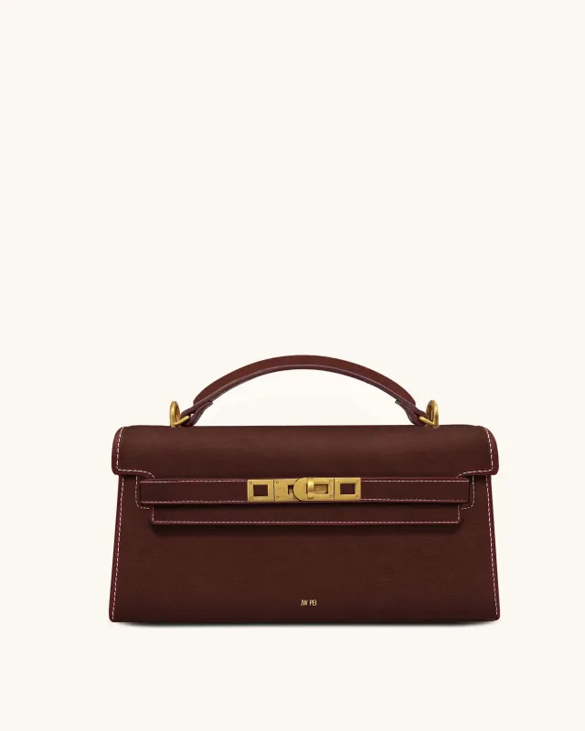 Noor Top Handle Bag - Reddish Brown sold by JW PEI