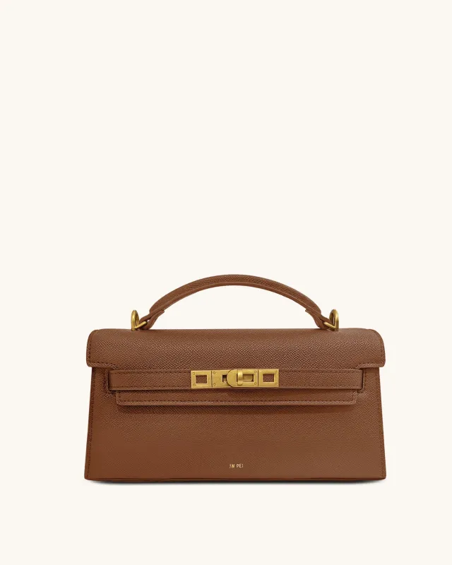 Noor Top Handle Bag - Brown sold by JW PEI