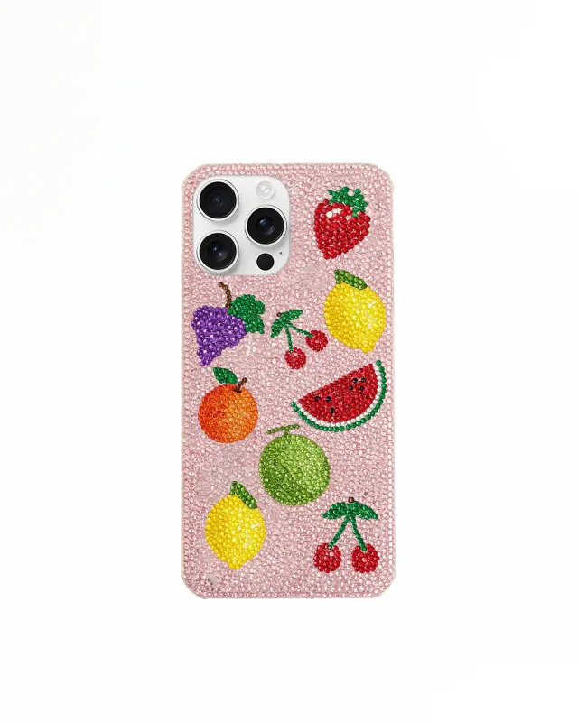 Fruit Artificial Crystal Phone Case – Pink sold by JW PEI