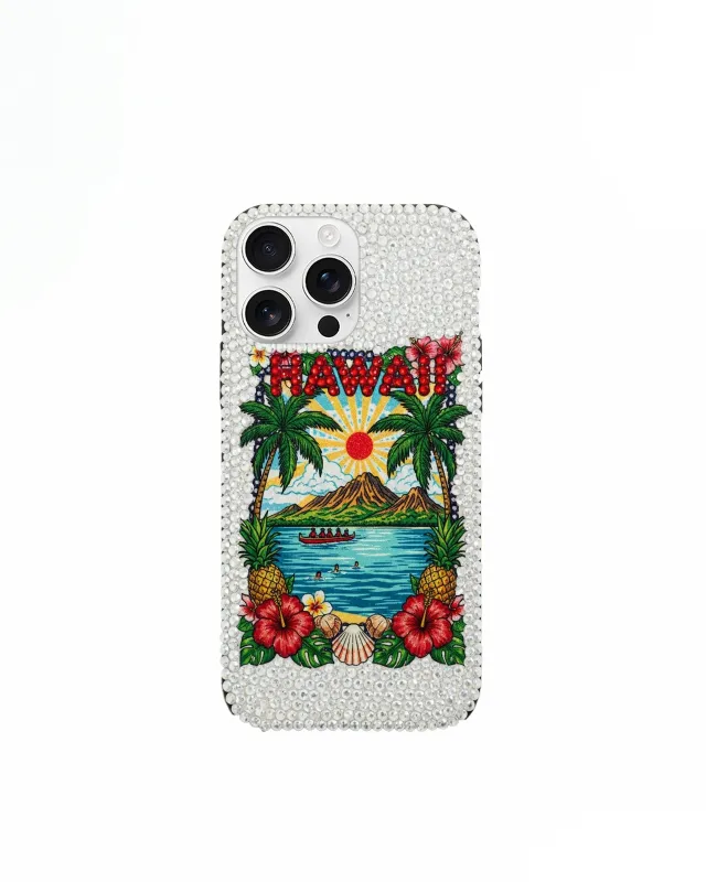 Hawaii Beach Art Phone Case – White sold by JW PEI