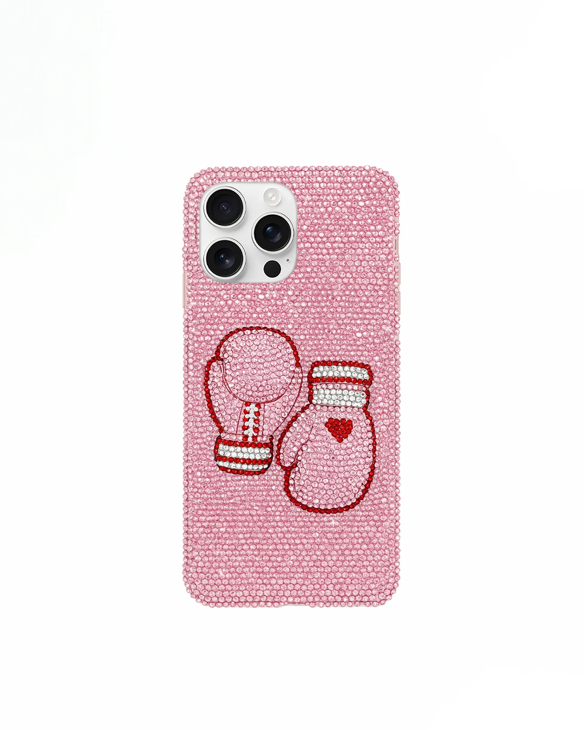 Boxing Gloves Artificial Crystal Phone Case – Pink sold by JW PEI