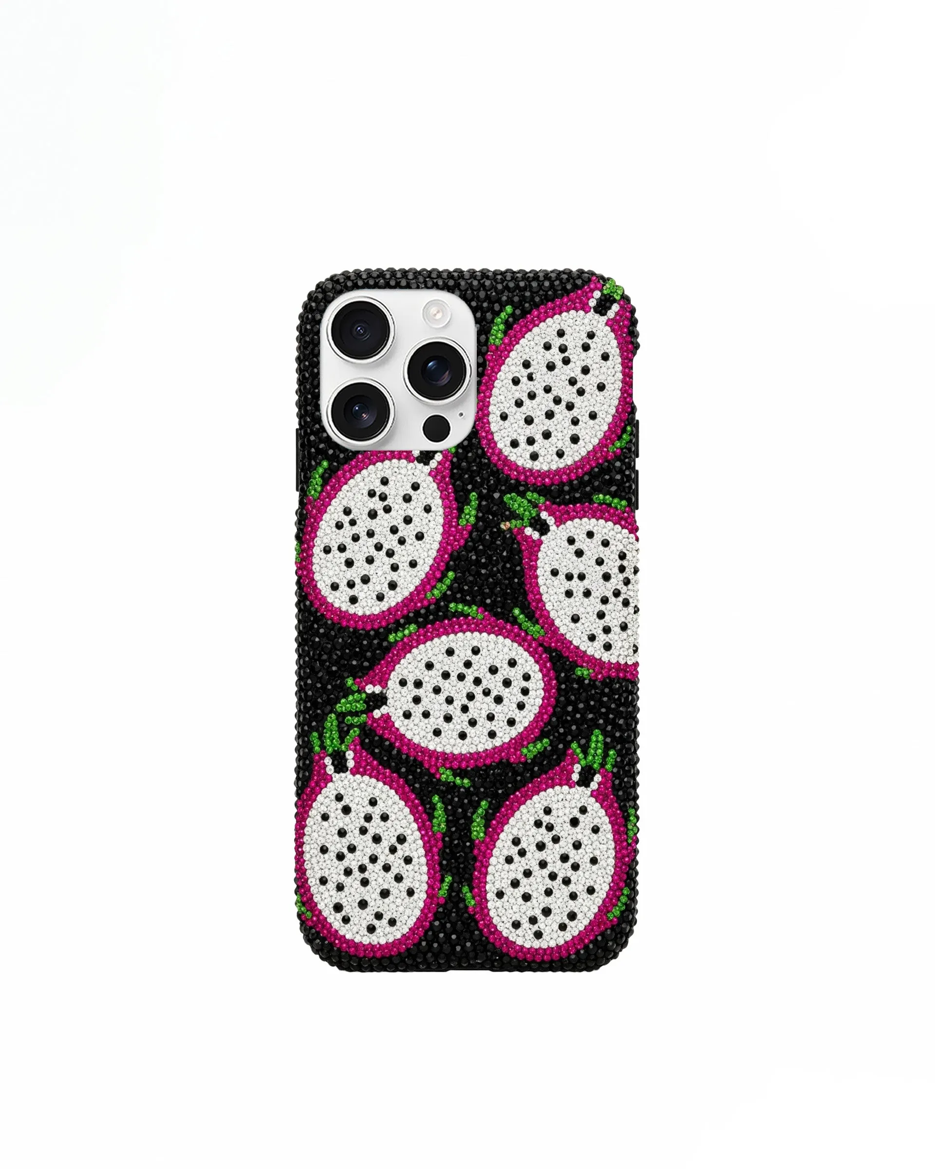 Dragon Fruit Beaded Phone Case – Black sold by JW PEI