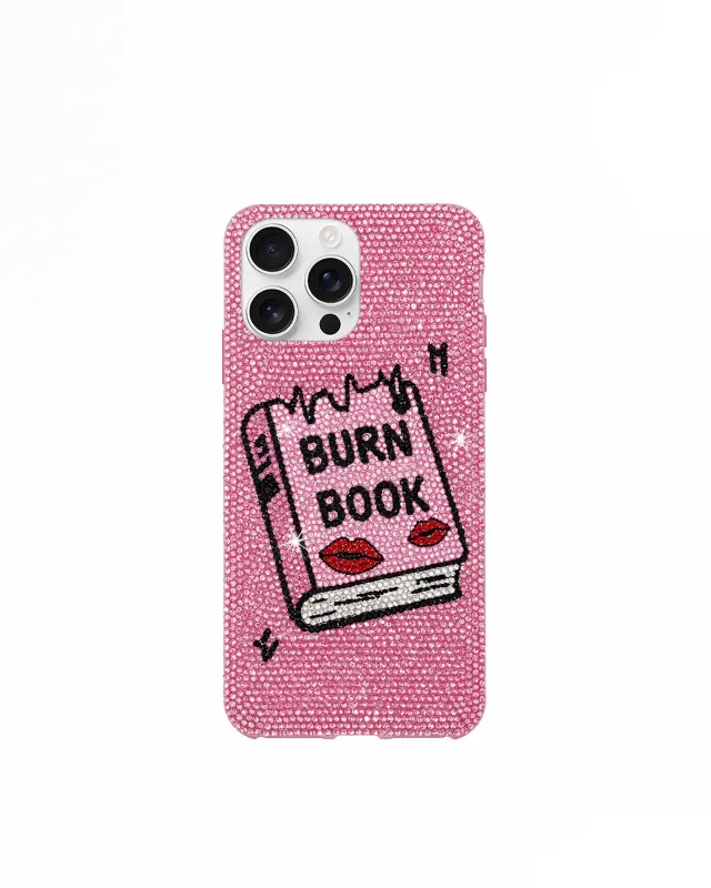 Burn Book Artificial Crystal Phone Case – Pink sold by JW PEI