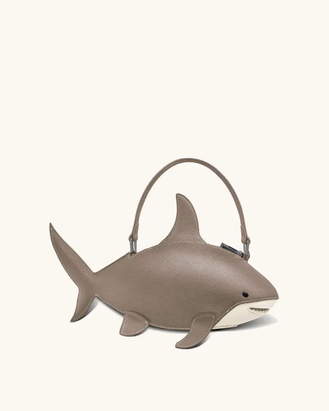 Nerys Shark Look Top Handle Bag - Light Brown sold by JW PEI