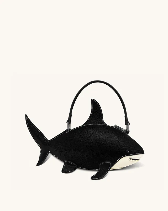 Nerys Shark Look Top Handle Bag - Black sold by JW PEI