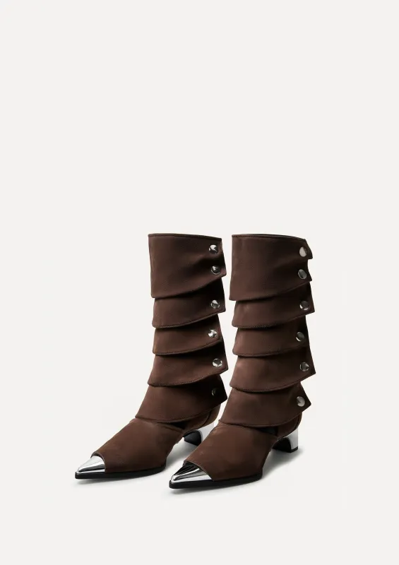 Emily Stitched Boots - Brown sold by JW PEI