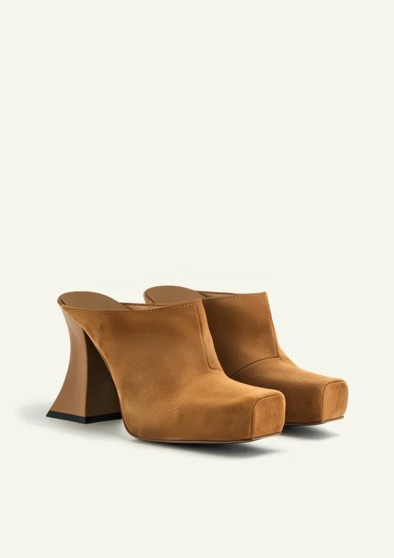 Reyna Square Toe Platform Mules - Brown sold by JW PEI