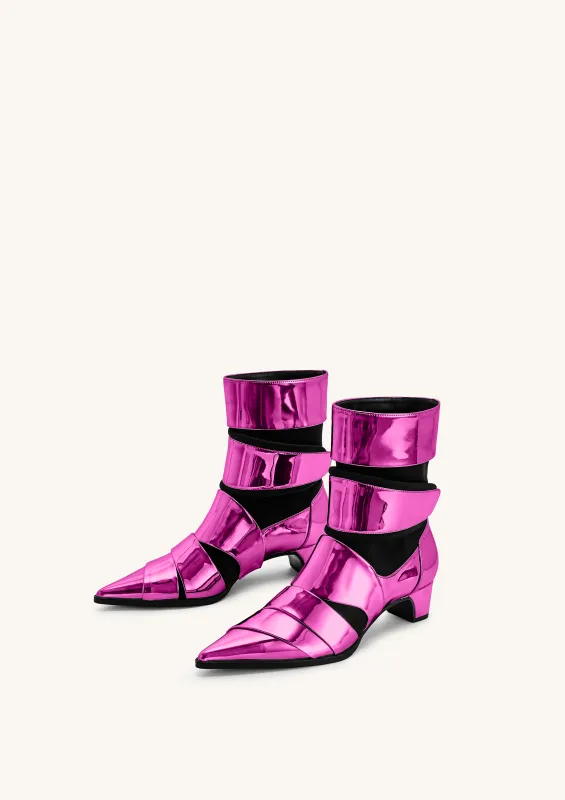 Emily Strap Ankle Boots - Rose Red sold by JW PEI