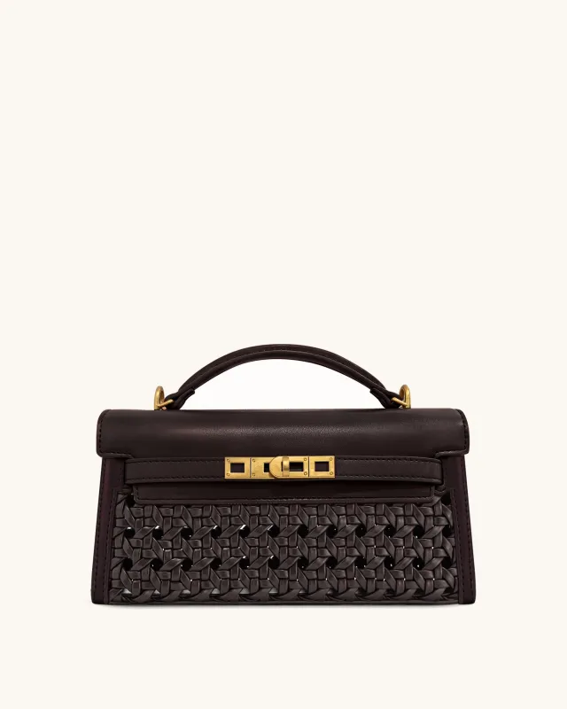 Noor Top Handle Bag - Dark Red sold by JW PEI
