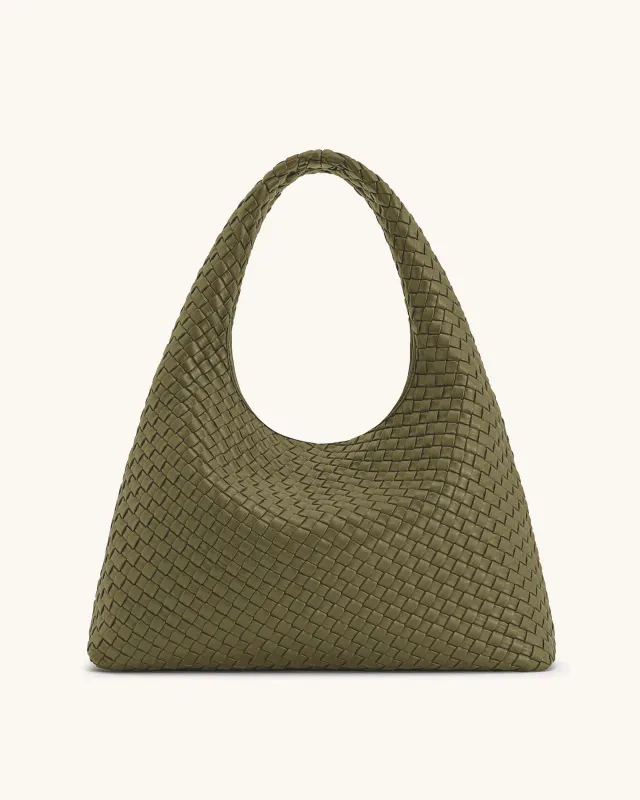 Iaura Woven Shoulder Bag - Army Green sold by JW PEI