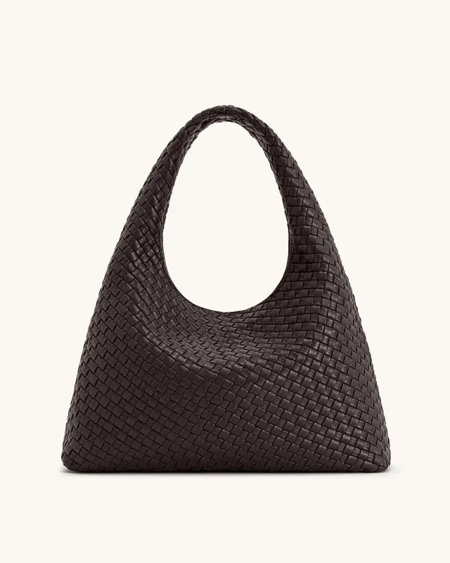 Iaura Woven Shoulder Bag - Mocha Brown sold by JW PEI