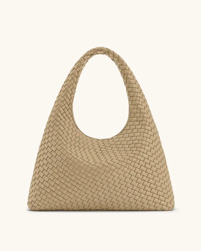 Iaura Woven Shoulder Bag - Beige sold by JW PEI