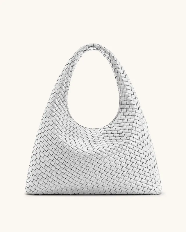 Iaura Woven Shoulder Bag - Silver sold by JW PEI