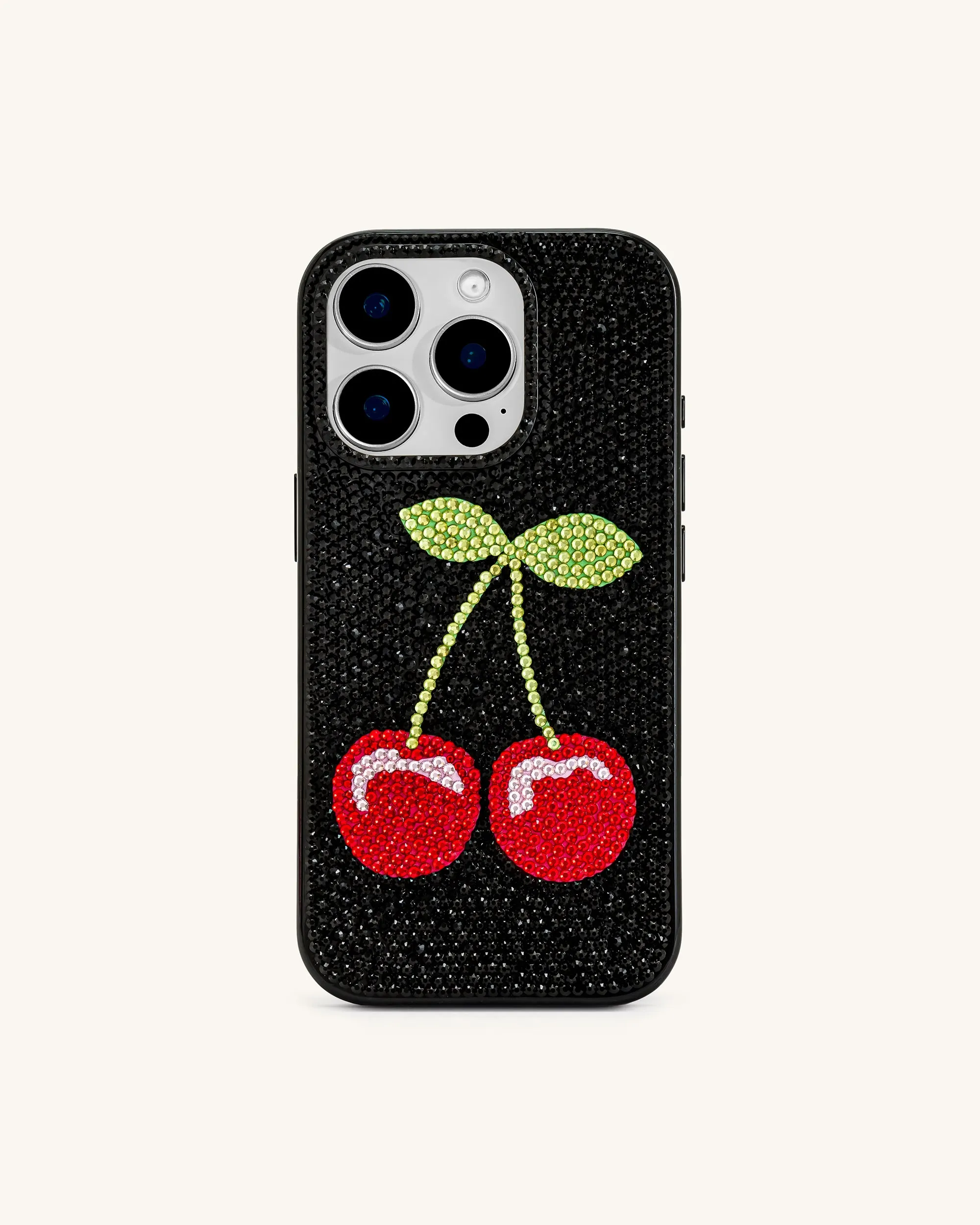 Cherry Phone Case - Multicolor Black sold by JW PEI