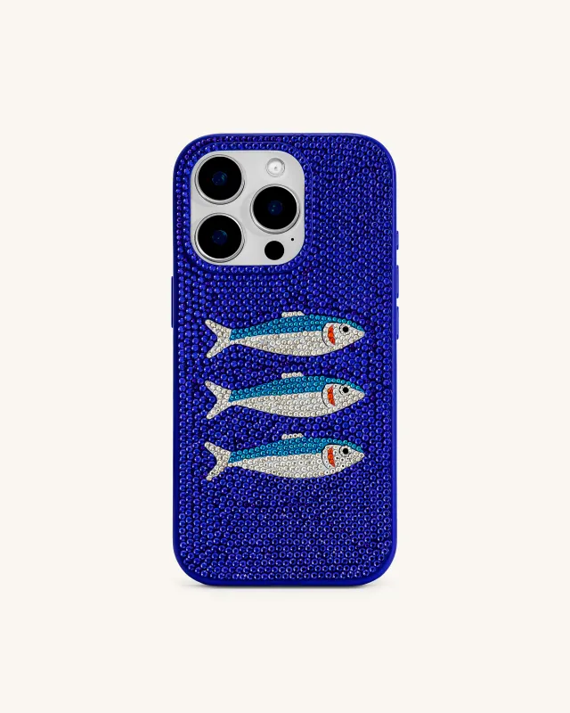 Fish Pattern Phone Case - Blue/White sold by JW PEI