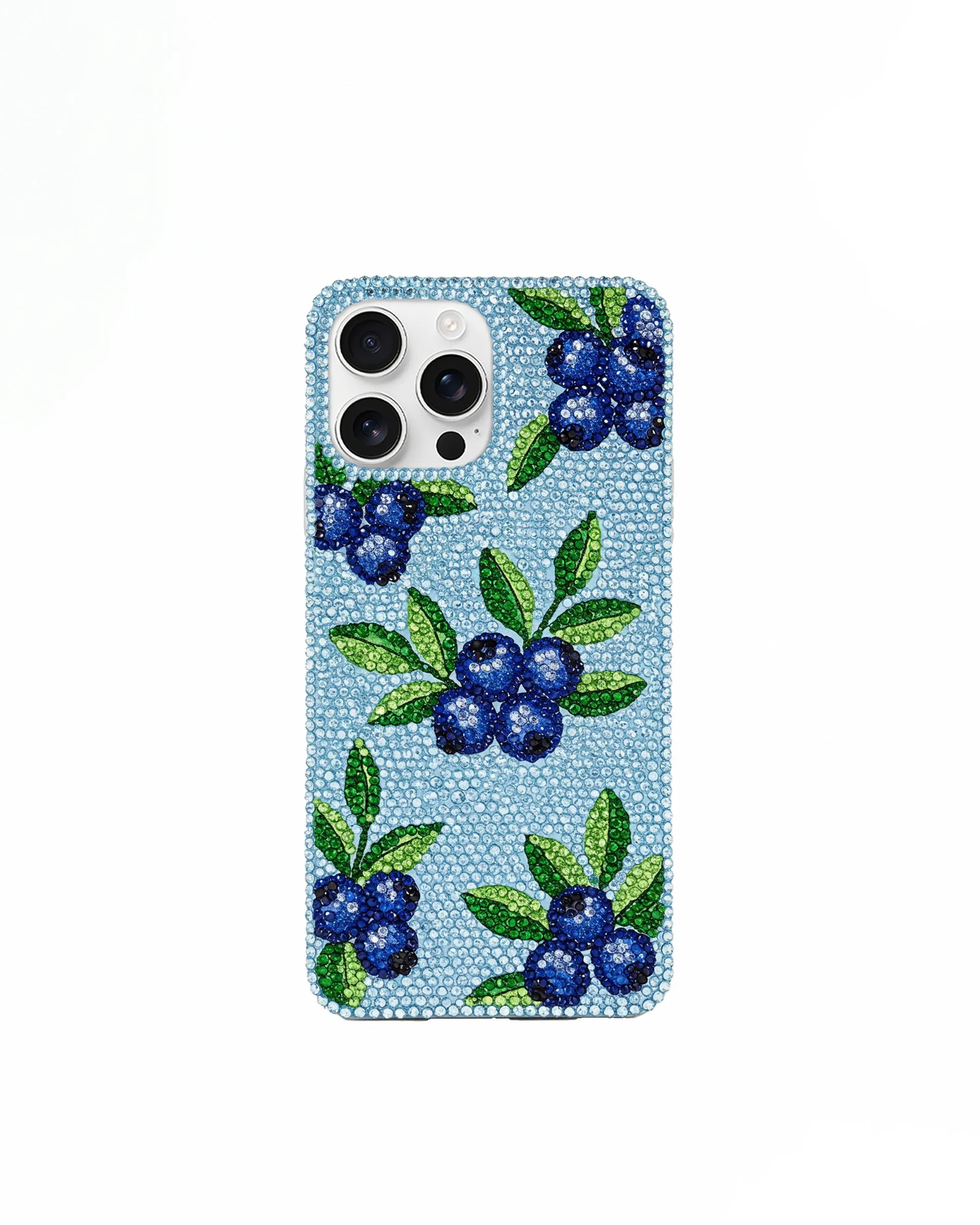 Artificial Crystal Blueberry Phone Case – Blue sold by JW PEI