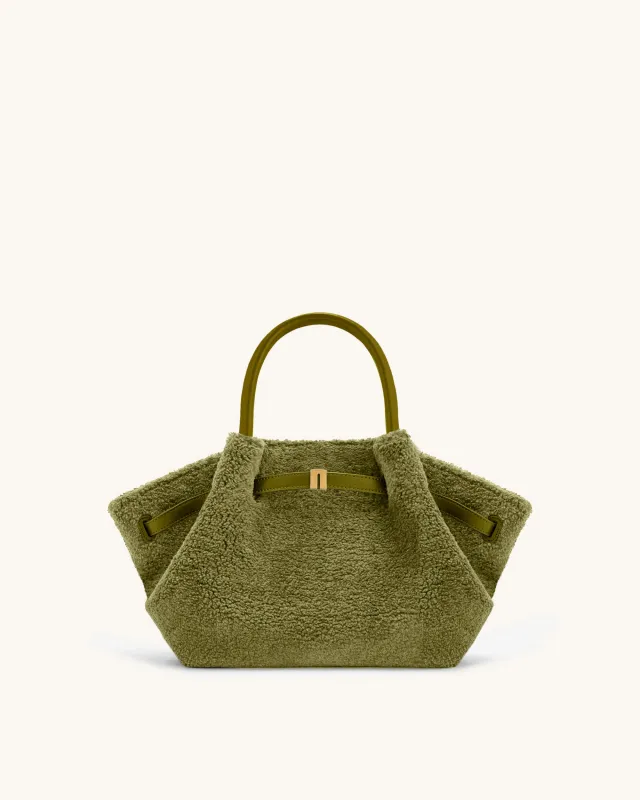 Hana Mini Faux Fur Tote Bag - Matcha Green sold by JW PEI