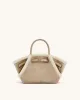 Hana Mini Faux Shearling Trim Tote Bag - Light Beige sold by JW PEI