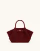 Hana Mini Faux Fur Tote Bag - Deep Burgundy sold by JW PEI