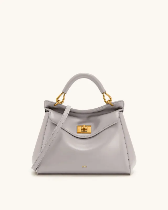 Lucia Classic Top Handle Bag - Light Gray sold by JW PEI