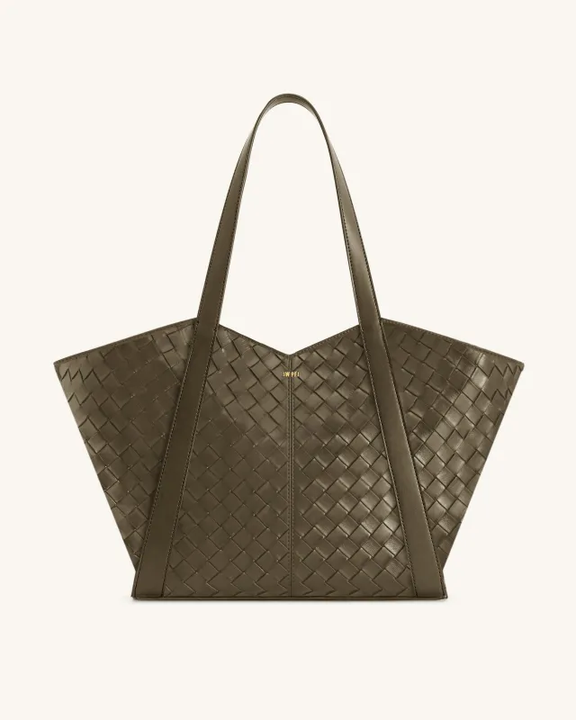 Kiana Large Capacity Woven Tote Bag - Dark Olive sold by JW PEI