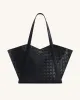 Kiana Large Capacity Woven Tote Bag - Black sold by JW PEI