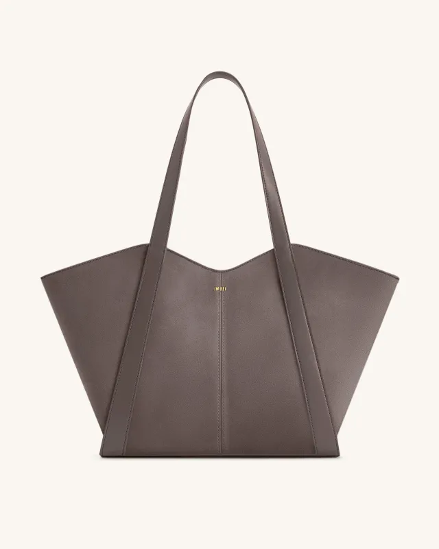 Kiana Large Capacity Faux Suede Tote Bag - Taupe sold by JW PEI