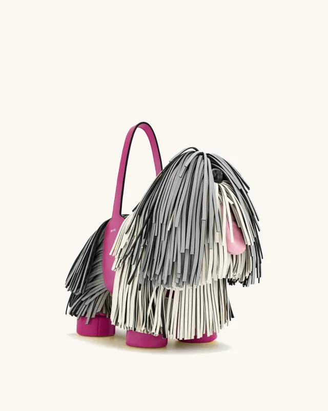 Nita Puppy Shape Handbag - Rose Red sold by JW PEI