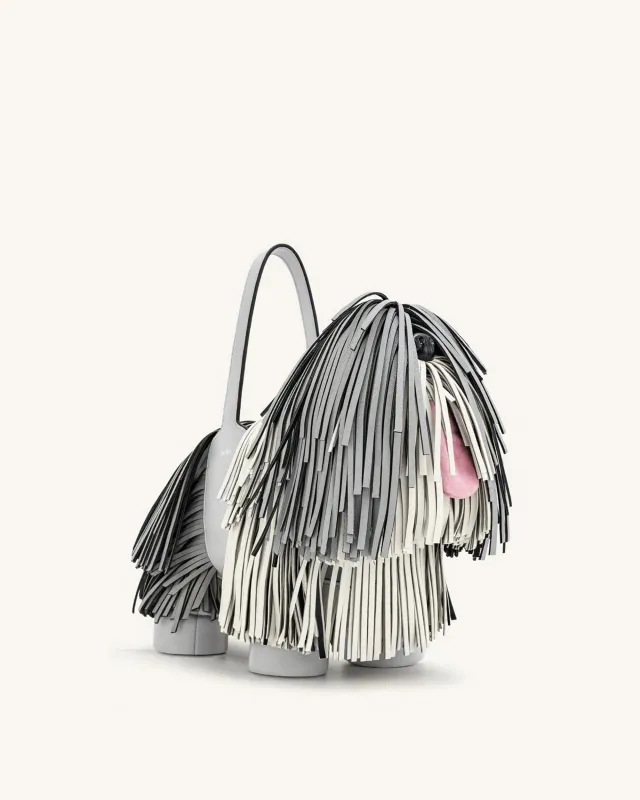 Nita Puppy Shape Handbag - Grey Mist sold by JW PEI