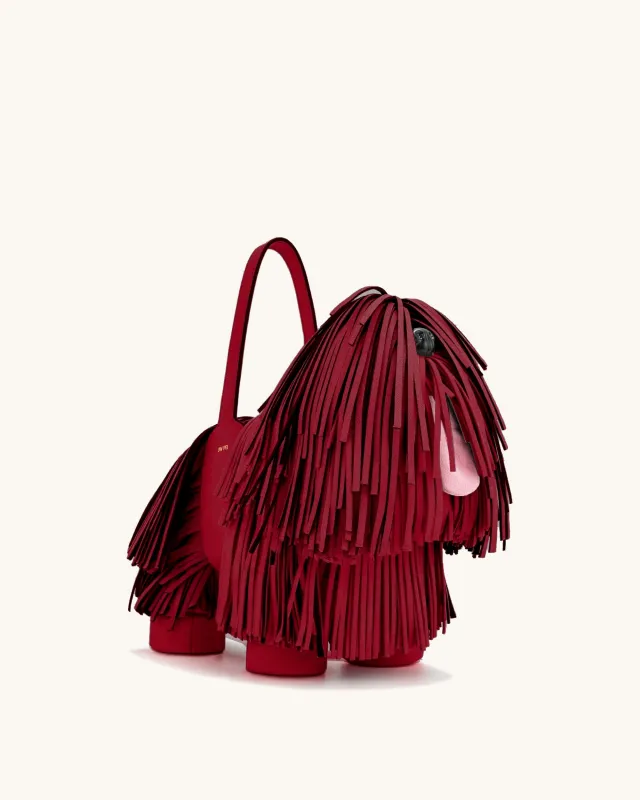 Nita Puppy Shape Handbag - Red sold by JW PEI