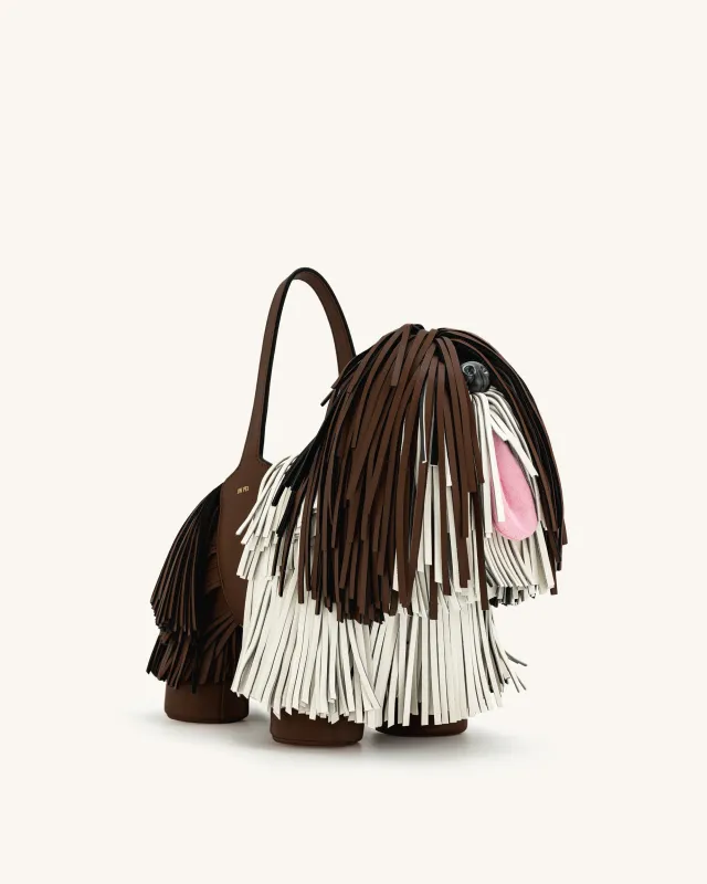 Nita Puppy Shape Handbag - Caramel Brown sold by JW PEI
