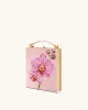 Taya Orchid Motif Book Shape Clutch Bag - Pink sold by JW PEI