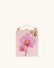 Taya Orchid Motif Book Shape Clutch Bag - Pink sold by JW PEI