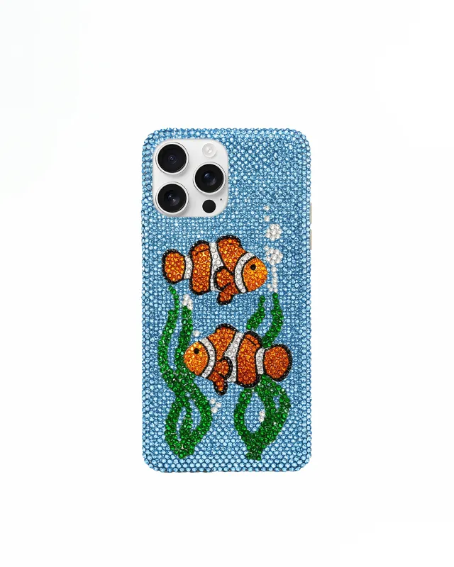 Clownfish Artificial Crystal Phone Case – Blue sold by JW PEI