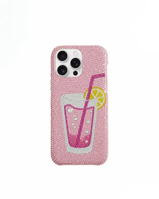 Pink Lemonade Artificial Crystal Phone Case – Pink sold by JW PEI