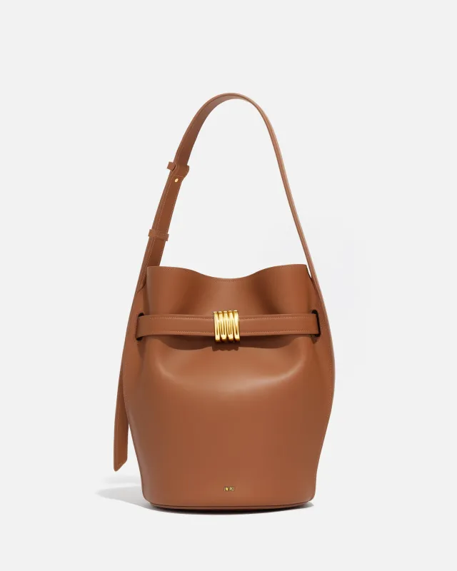 Gia Smooth Bucket Bag - Brown sold by JW PEI